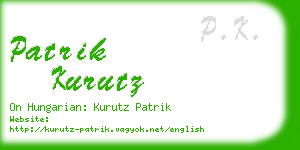 patrik kurutz business card